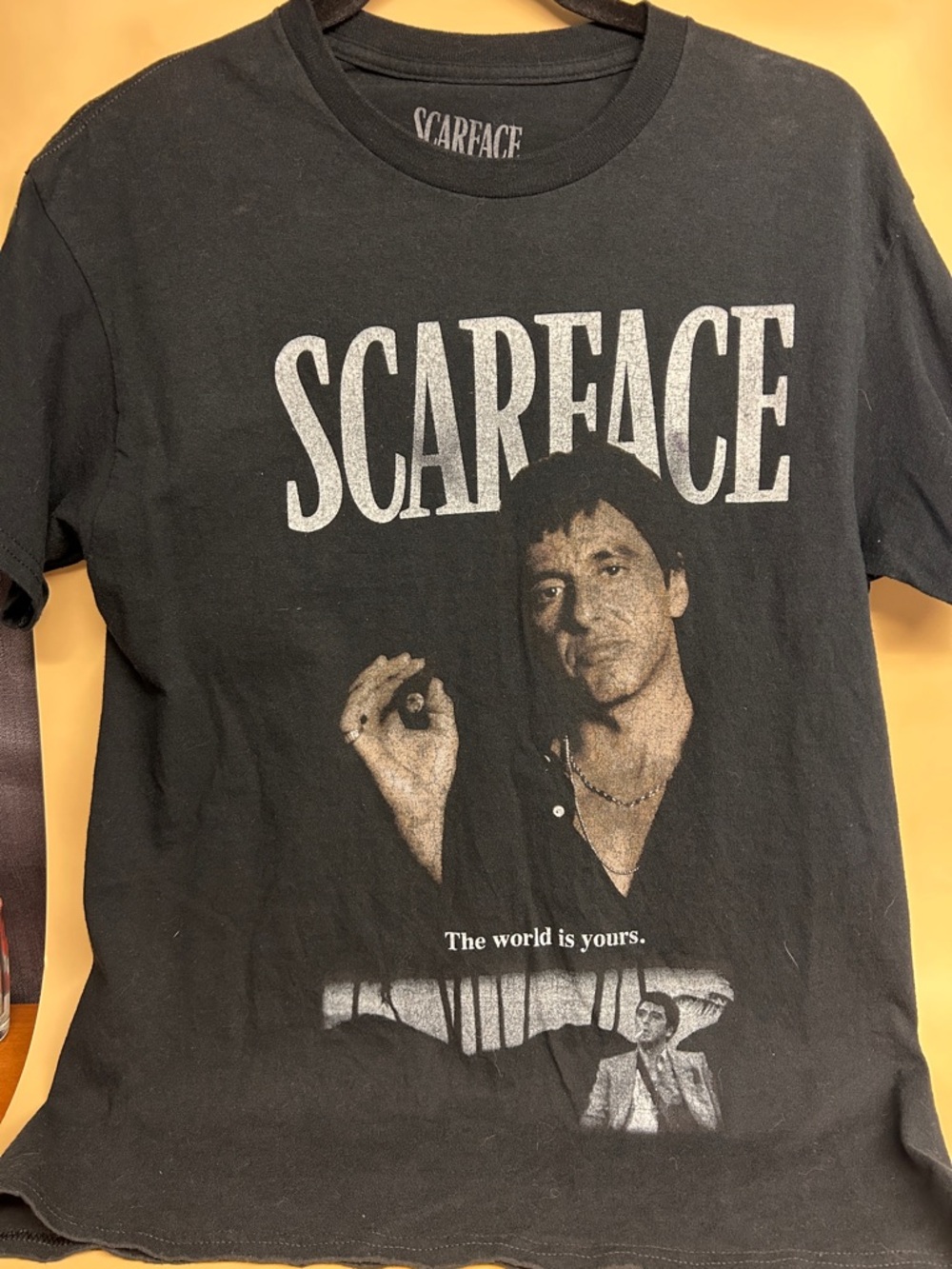 Black Graphic Tee - Men’s Movie Scarface Logo Shirt